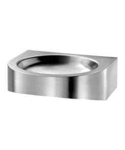 Washbasin stainless steel satin finish barrier-free