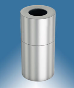 freistehender Abfallbehälter Aluminium
