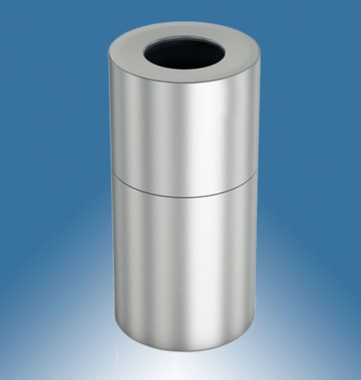 freistehender Abfallbehälter Aluminium