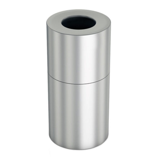 freistehender Abfallbehälter Aluminium