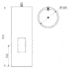Drinking fountain free-standing 915mm stainless steel matt drawing