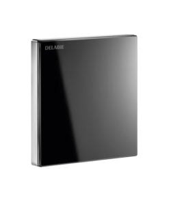Delabie urinal flush valve ceramic glass black