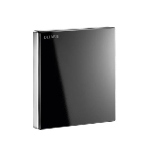 Delabie urinal flush valve ceramic glass black