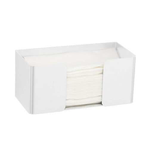 Paper towel dispenser with white coating, open top