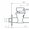 KIDS wall outlet valve, cold or premixed water, for KITA and kindergartens