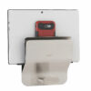 Tablette WC pour dossiers et ordinateurs portables, avec grand crochet, inox mat, B-635**