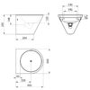 Stainless steel washbasin with concealed siphon Drawing