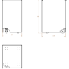 Cestino mobile con rotelle Disegno in acciaio inox