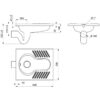 Hock WC SHA XS, stainless steel 1.4301 satin finish, with siphon, ADL-113720.2