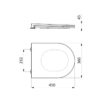 Sedile WC nero per WC tipo S21/700, con coperchio, ADL-102819.1