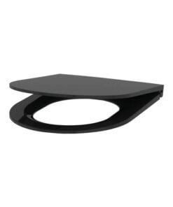 Toilet seat with lid black