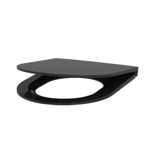 Sedile per wc con coperchio nero