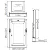 Fasciatoio verticale pieghevole, acciaio inox satinato