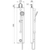 Elément de douche TEMPOMIX, aluminium, ADL-790350