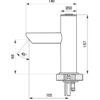 Elektronisches Waschtischventil mit PIEZO-Taster, Edelstahl matt, Batterie oder Netzadapter