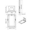 Combination offer with vertical changing table and nappy bin, AME-CP0016V + A-04010