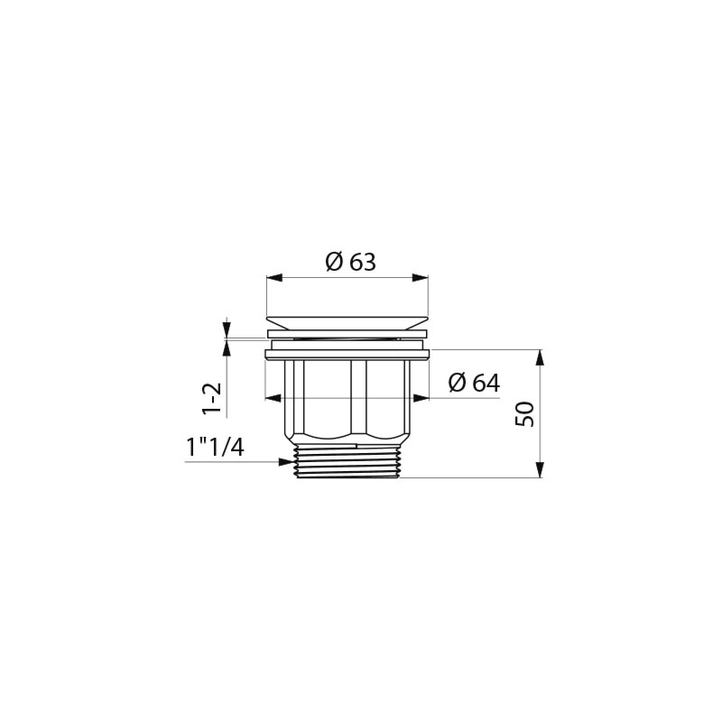 Bonde pour lavabo universelle à grille, ABS chromé