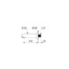 Spout rigid with rosette, l. 120mm, solid chrome-plated brass, ADL-947135