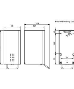 Dispenser per disinfettanti Proox piccolo 141 Disegno