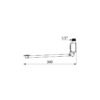 Valvola a chiusura rapida, a pedale, per lavabo, montaggio a parete G1/2B, ADL-736102
