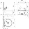 Lavamani SXS electronic, con pannello posteriore, dispenser di sapone e miscelatore elettronico