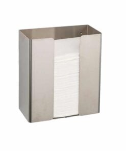 DISPENSER DI ASCIUGAMANI DI CARTA IN ACCIAIO INOX FISSAGGIO A MURO  28x26x10,2 cm