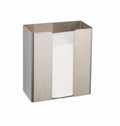 Towel dispenser open top large stainless steel