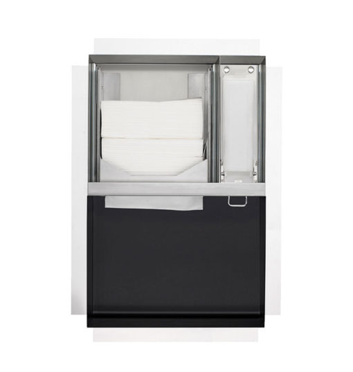 PROOX, distributore combinato di asciugamani e sapone da incasso, in acciaio inox