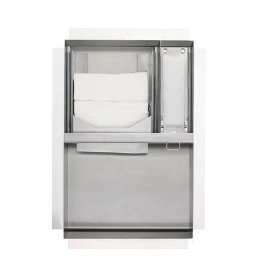 PROOX, distributore combinato di asciugamani e sapone da incasso, in acciaio inox