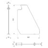Panneau de discrétion pour urinoir suspendu, acier inoxydable satiné, h. 430mm, ADL-100900**.