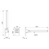 Folding support handle Be-Line, aluminium anthracite coated, l. 650mm, ADL-511960C**