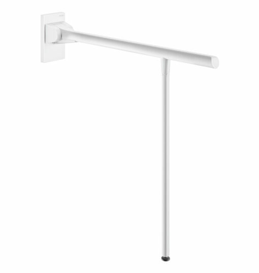 Folding support handle with foot, l. 650mm, aluminium matt white, ADL-511962W**