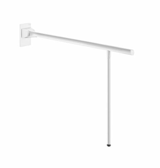 Stützklappgriff mit Fuss, L. 850mm, Aluminium matt weiss, ADL-511963W**