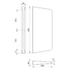 Urinal-Schamwand LISO XL Edelstahl 1.4301 satiniert