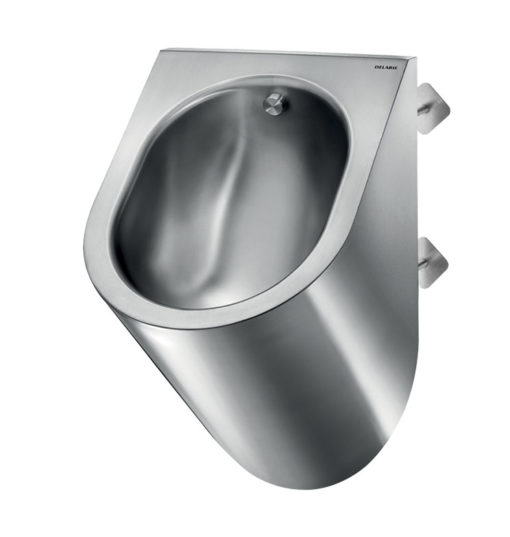 Urinal, DELTA TC, Spülwasseranschluss hinten, wandhängend, Edelstahl satiniert, ADL-160770