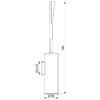 Set di scopini per montaggio a parete, con coperchio, acciaio inox antracite-metallico