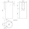 Washbasin on column, stainless steel material satin finish, without tap hole, ADL-120720