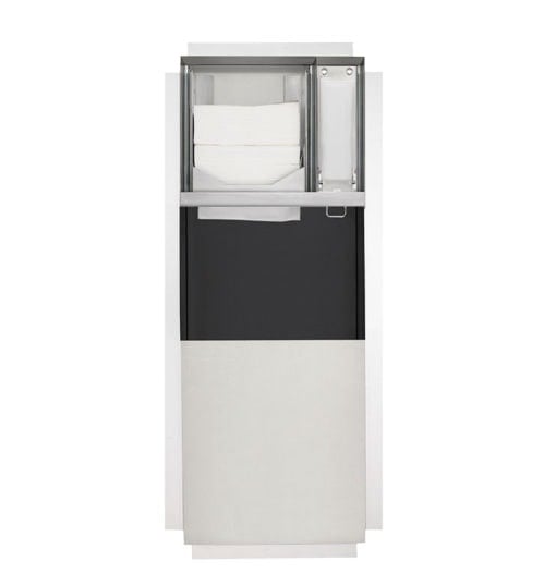 PROOX, distributore di carta e sapone da incasso - combinazione di cestino, ZE-202DP