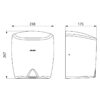 Sèche-mains ultra-rapide, acier inoxydable satiné, ADL-510622S