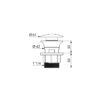 Washbasin drain valve On/Off, 1 1/4", ADL-581000