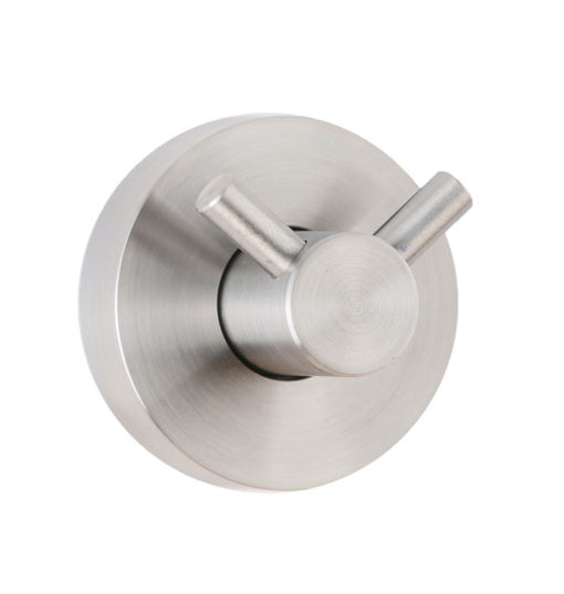 Double coat hook, stainless steel
