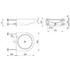 Lavamani PMR CS TC, per montaggio a parete posteriore, protezione antivandalo, ADL-160250