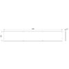 Panneau arrière de 600 mm pour bac à laver CANAL, acier inoxydable satiné, ADL-100240