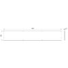 Back panel 1800 mm for wash trough CANAL, satin stainless steel, ADL-100280