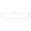 Panneau arrière de 2400 mm pour bac à laver CANAL, acier inoxydable satiné, ADL-100300