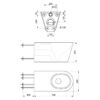 WC 700 S TC wall-hung, for rear wall mounting, long version, ADL-160710