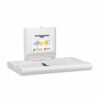 Folding horizontal changing table, white plastic