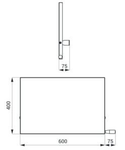 Tilt mirror vandalism resistant stainless steel Drawing