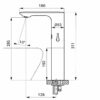 Rubinetto per lavabo da tavolo con miscelatore freddo/caldo, 6V, 6 L/min, SLU-60B
