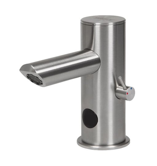 Miscelatore per lavabo in acciaio inox con attacco acqua calda/fredda, 24V DC, SLU-92ND**